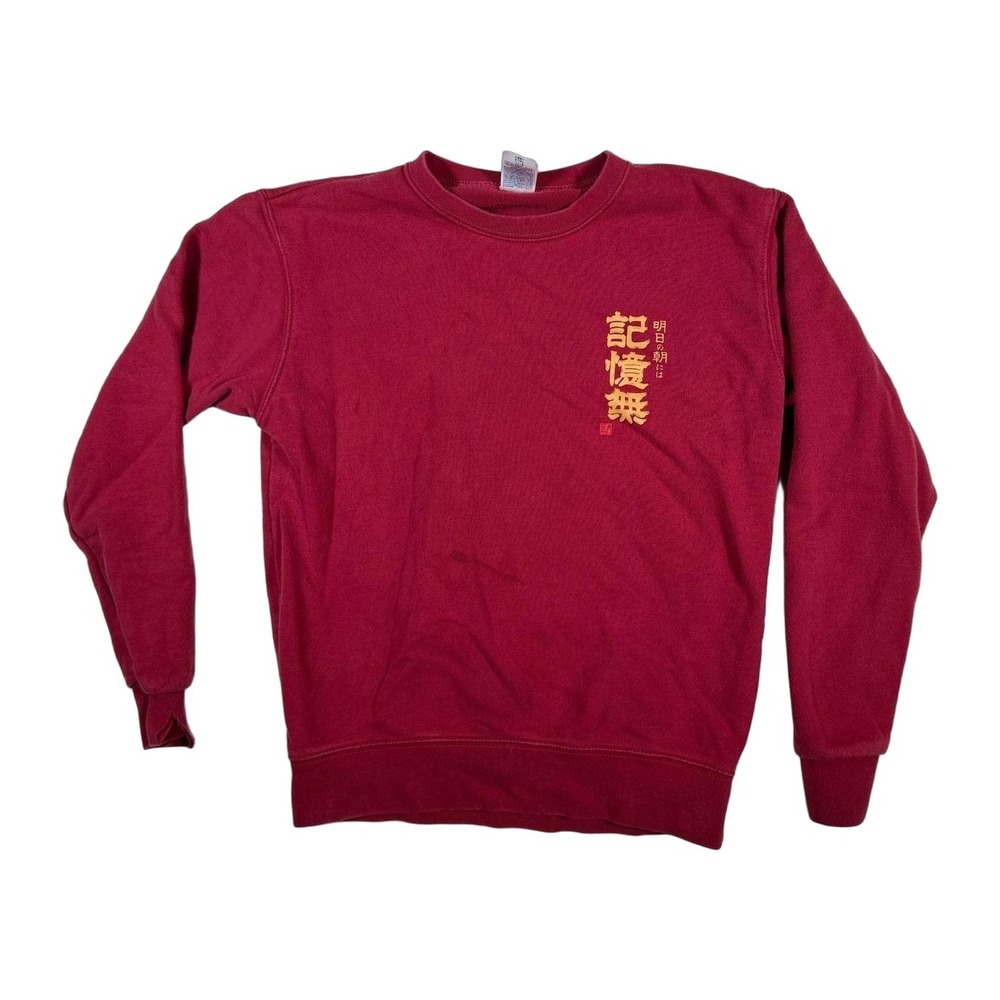Heavy Drinker Remember Nothing Sweatshirt Red Long Sleeve Crew Neck Size M Mens